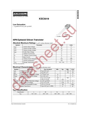 KSC5019MBU datasheet  